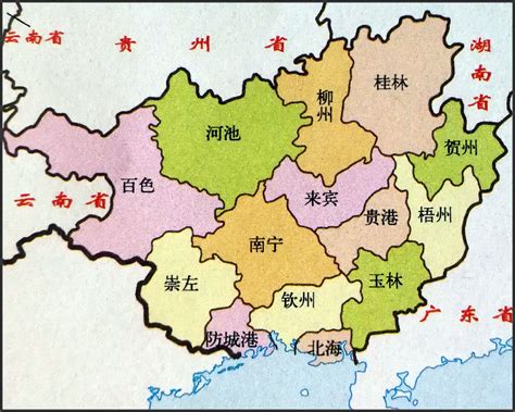 中国广西地图 梳妝台擺放位置